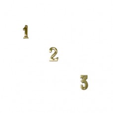 2 inch Solid Brass Polish Brass Finish  House Numbers